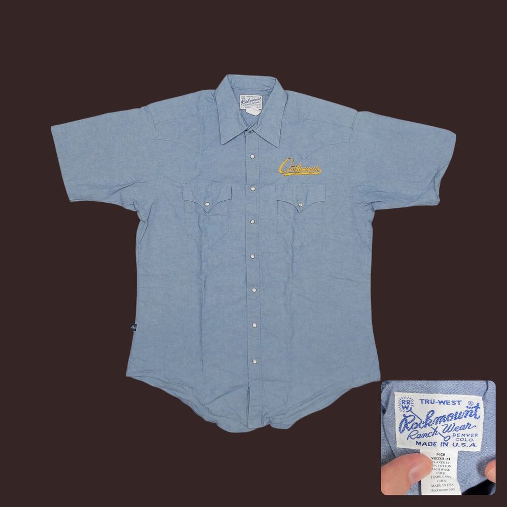 Rockmount Ranch Wear Pearl Snap Shirt Western Y2K Cattlemens Mens Medium